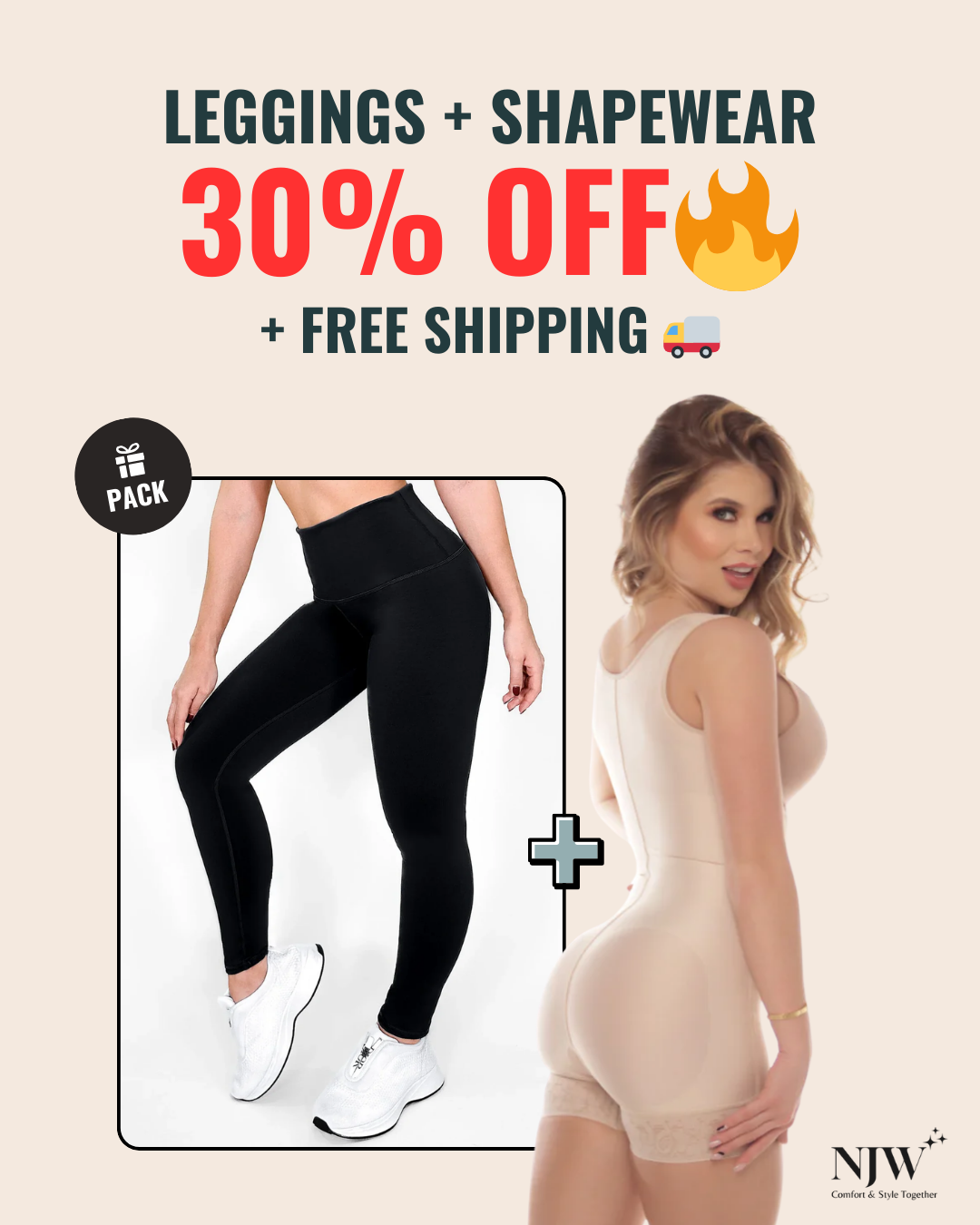 Pack Leggins + Shapewear - 30% OFF + Free Shipping