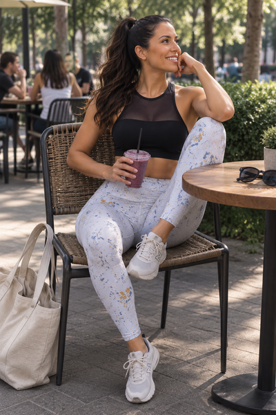 Deluxe White | Premium Sculpt Leggings | Anti-Cellulite & Water-Repellent