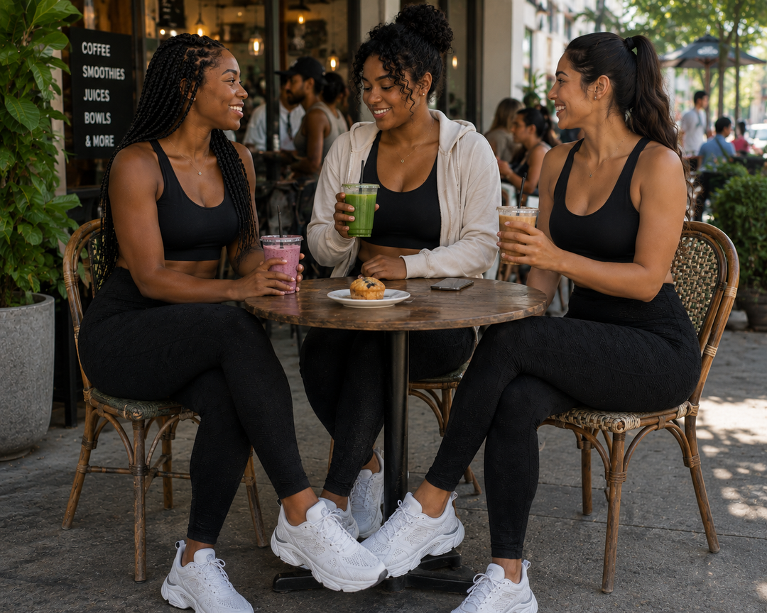 Black Pearl | Textured Anti-Cellulite, High-Waisted Shaping Leggings