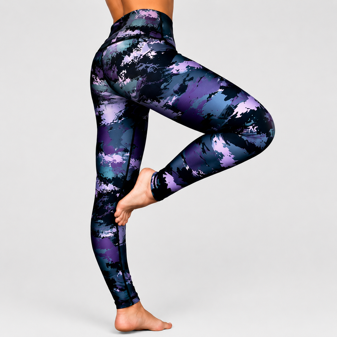 Amethyst Luxe Sculpt Leggings | High-Waist Tummy Control & Water-Repellent Leggings