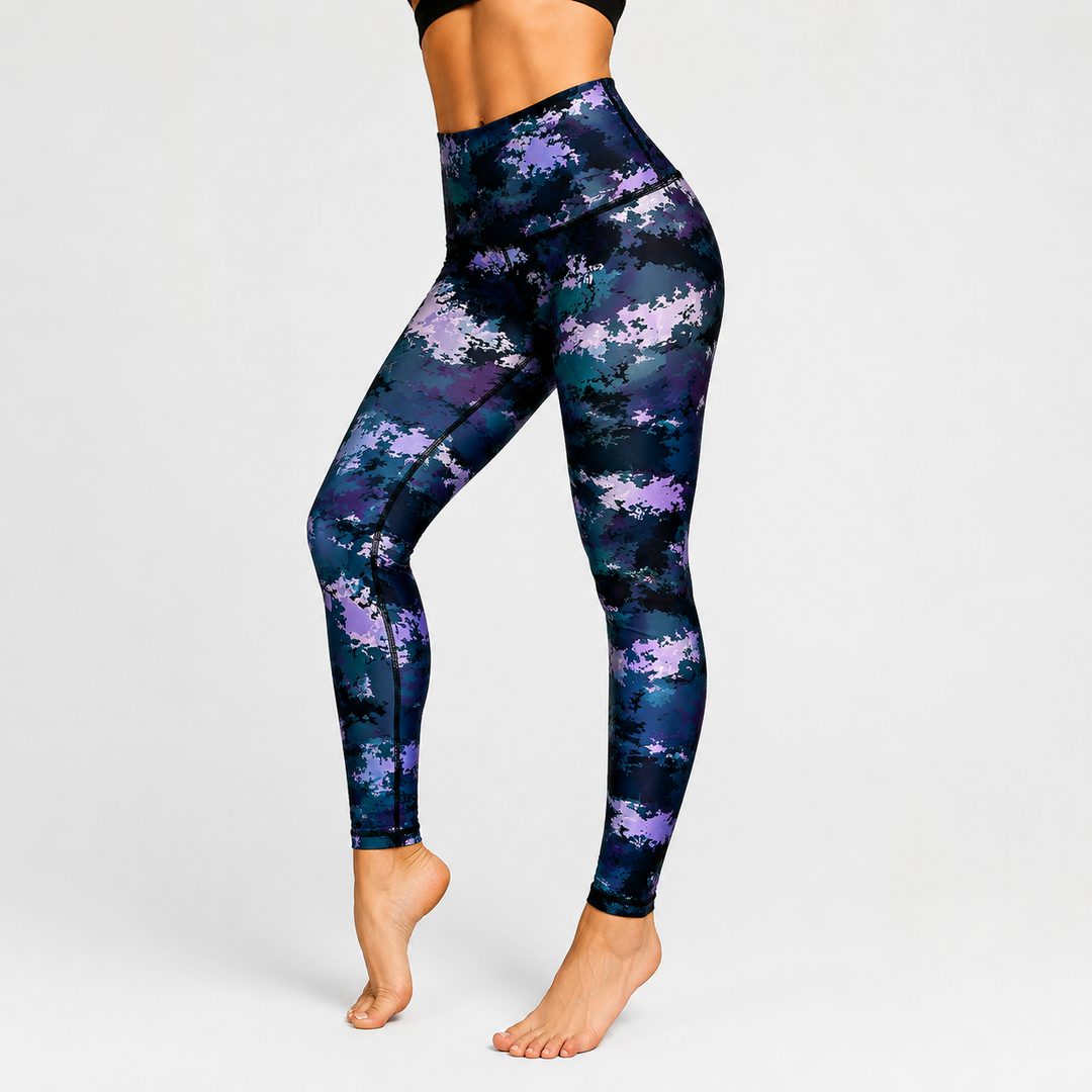 Amethyst Luxe Sculpt Leggings | High-Waist Tummy Control & Water-Repellent Leggings