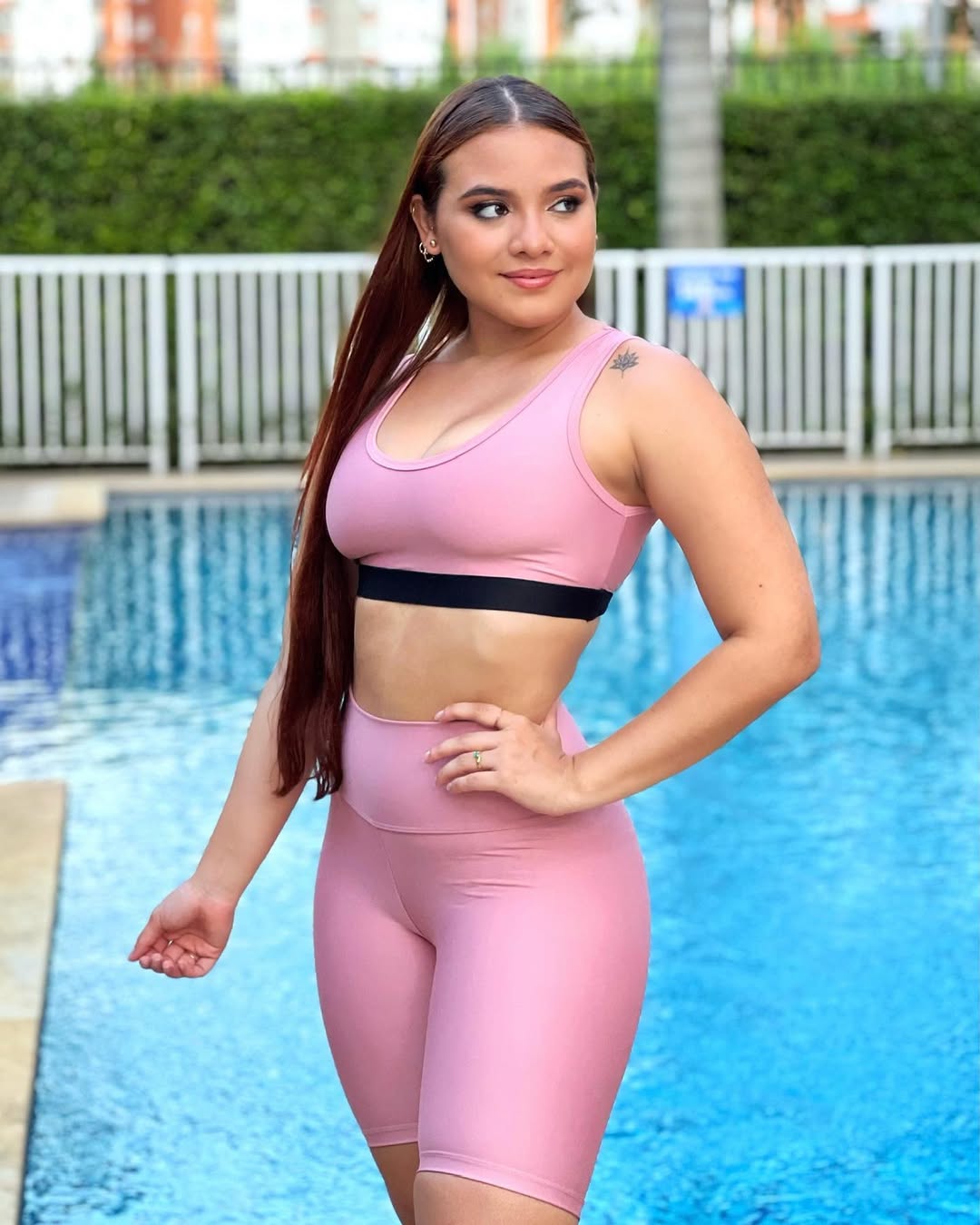Pale Pink Essentials Sports Bra & Shorts Set | Not Just Wear