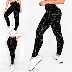 Marble Noir Leggings