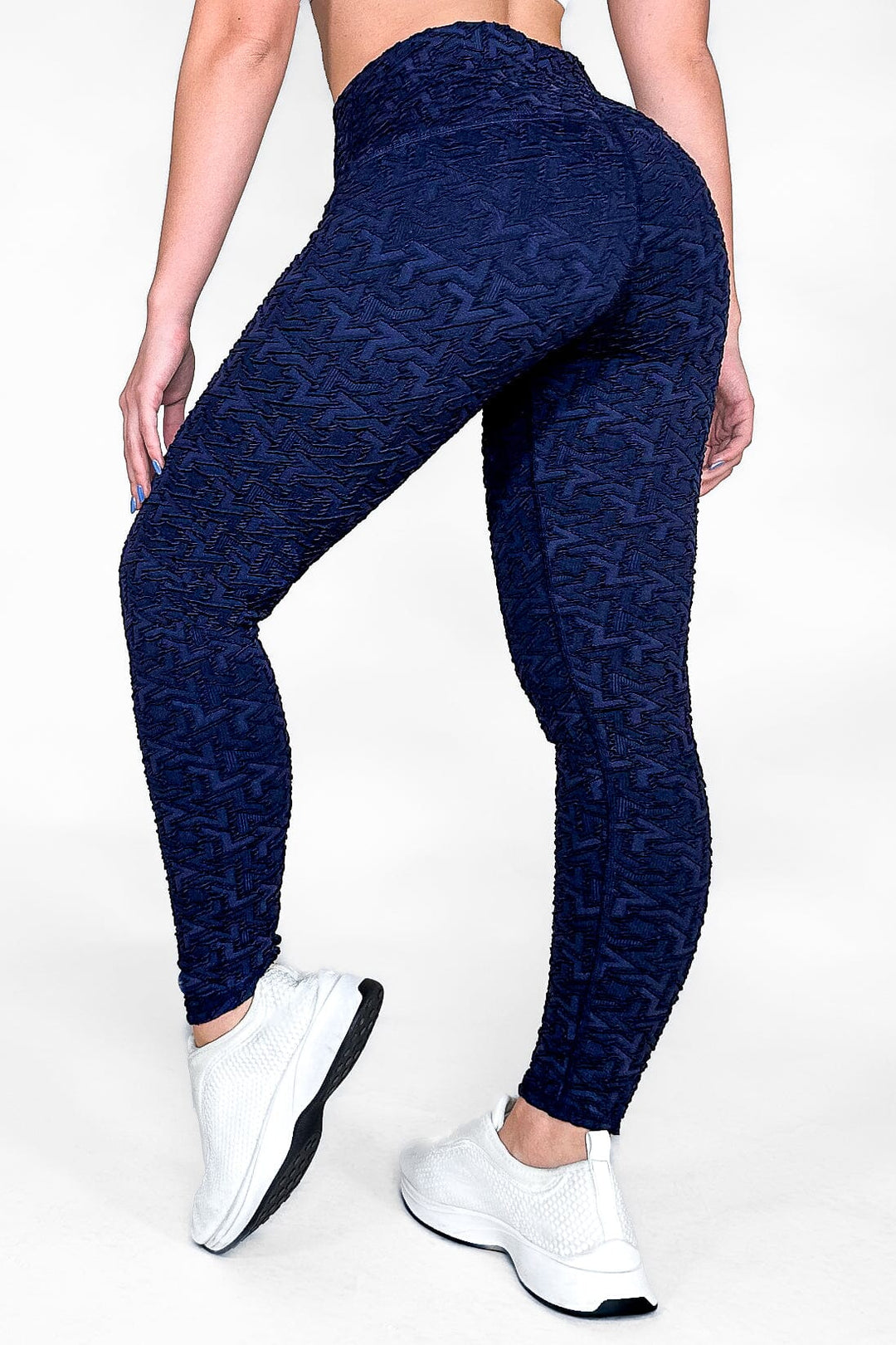 Royal Sapphire | Textured Anti-Cellulite, High-Waisted Shaping Leggings